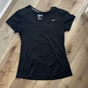 Nike Women's Black V-Neck Dri-FIT Tee